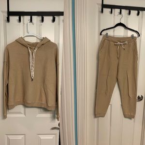 Aerie ribbed sweatpants/sweatshirt SET
